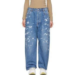 Acne Studios splattered paint wide leg jeans
